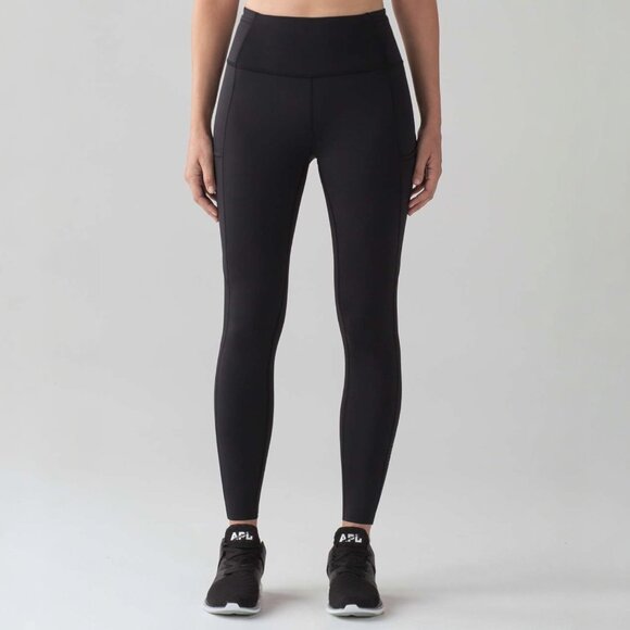LULULEMON BLACK FAST & FREE 7/8 TIGHT II NULUX 25" SIZE 6 - Picture 2 of 12